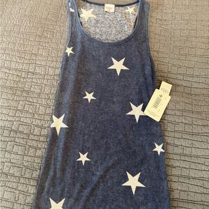 Blue Star Pattern Tank Top